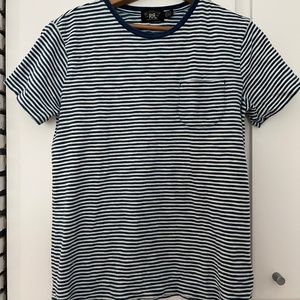 RRL Ralph Lauren Indigo Stripe jersey tee. Size 2